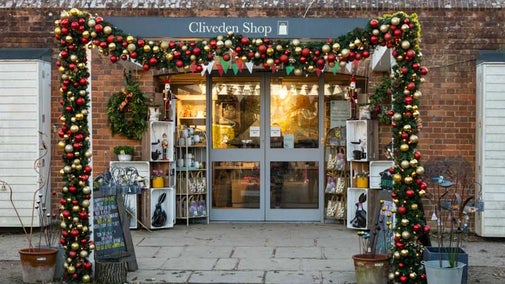 Cliveden retail shop at Christmas